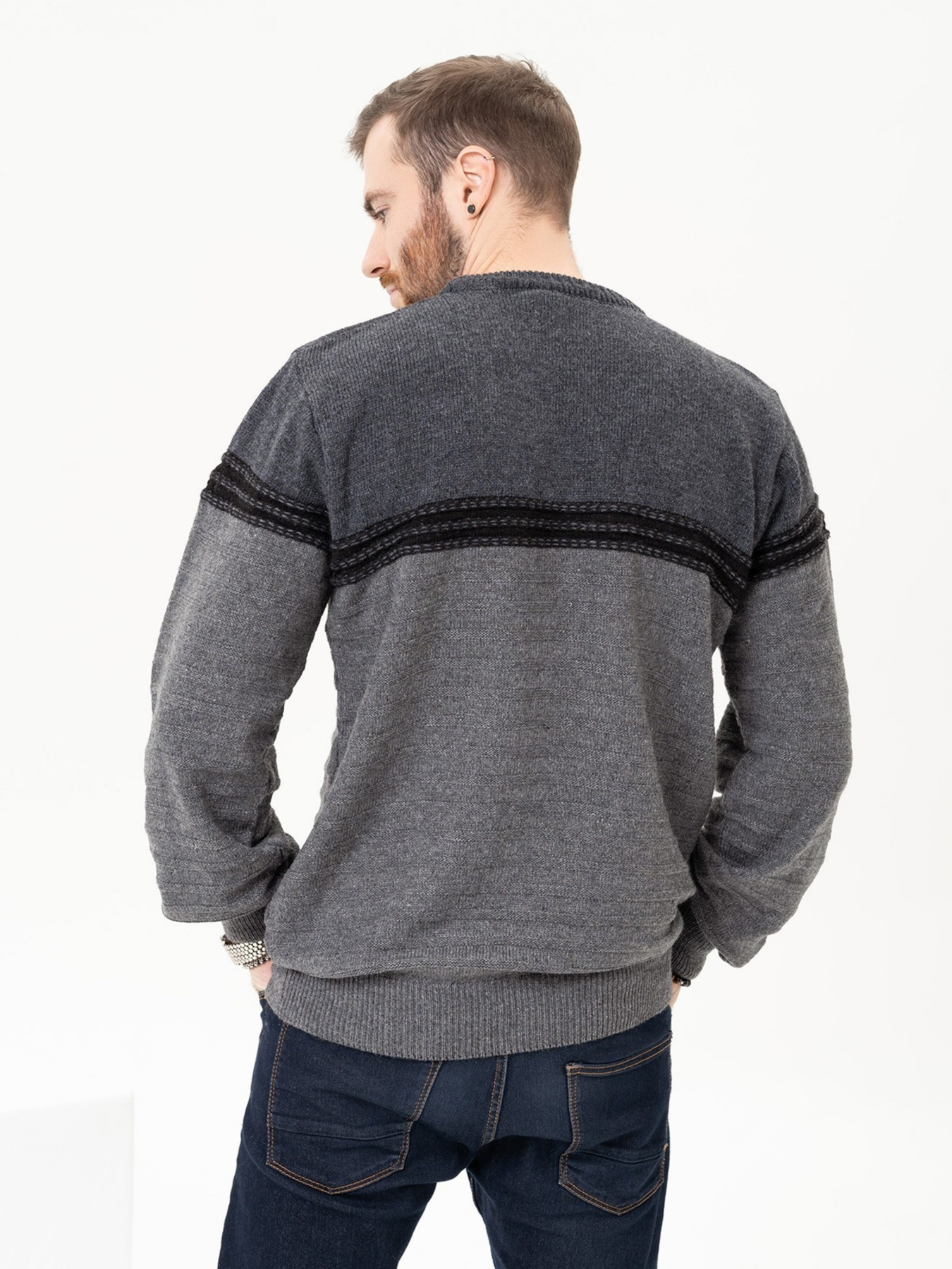 Джемпер ISSA Plus модель GN4-93_grey Фото