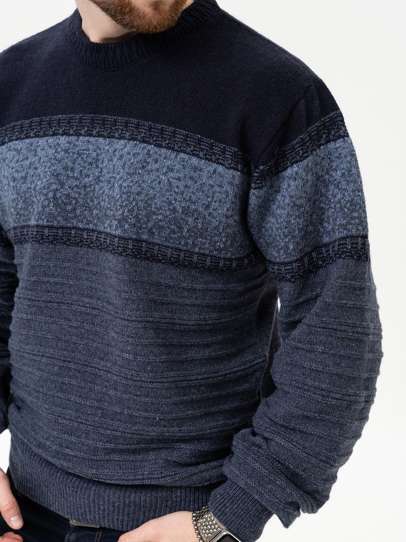 Джемпер ISSA Plus модель GN4-93_blue Фото