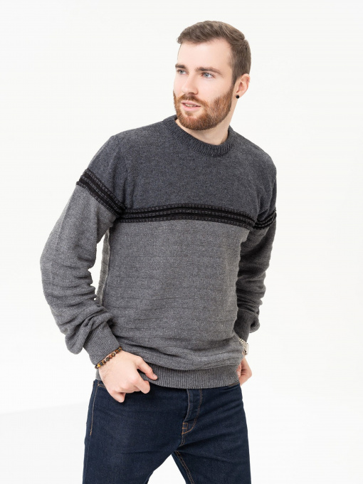 Джемпер ISSA Plus модель GN4-94_grey Фото