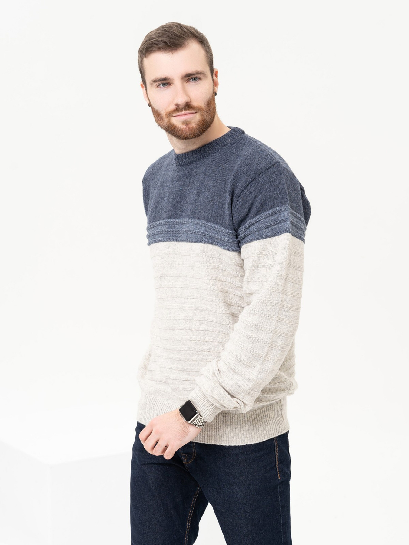 Джемпер ISSA Plus модель GN4-94_blue Фото