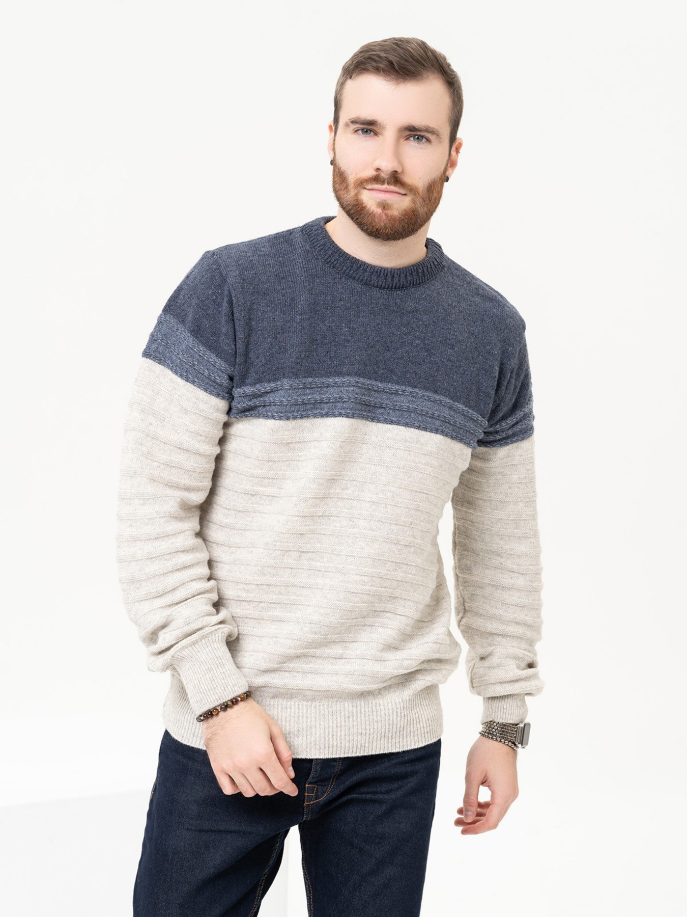 Джемпер ISSA Plus модель GN4-94_blue Джемпер ISSA Plus модель GN4-94_blue Фото