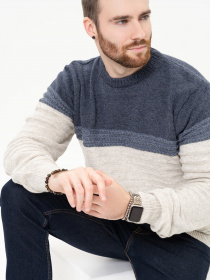 Джемпер ISSA Plus модель GN4-94_blue Джемпер ISSA Plus модель GN4-94_blue Фото