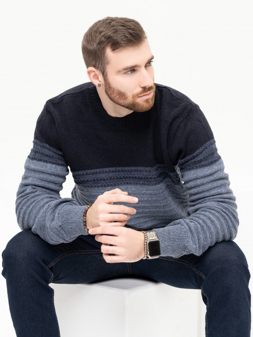 Джемпер ISSA Plus модель GN4-94_darkblue Фото