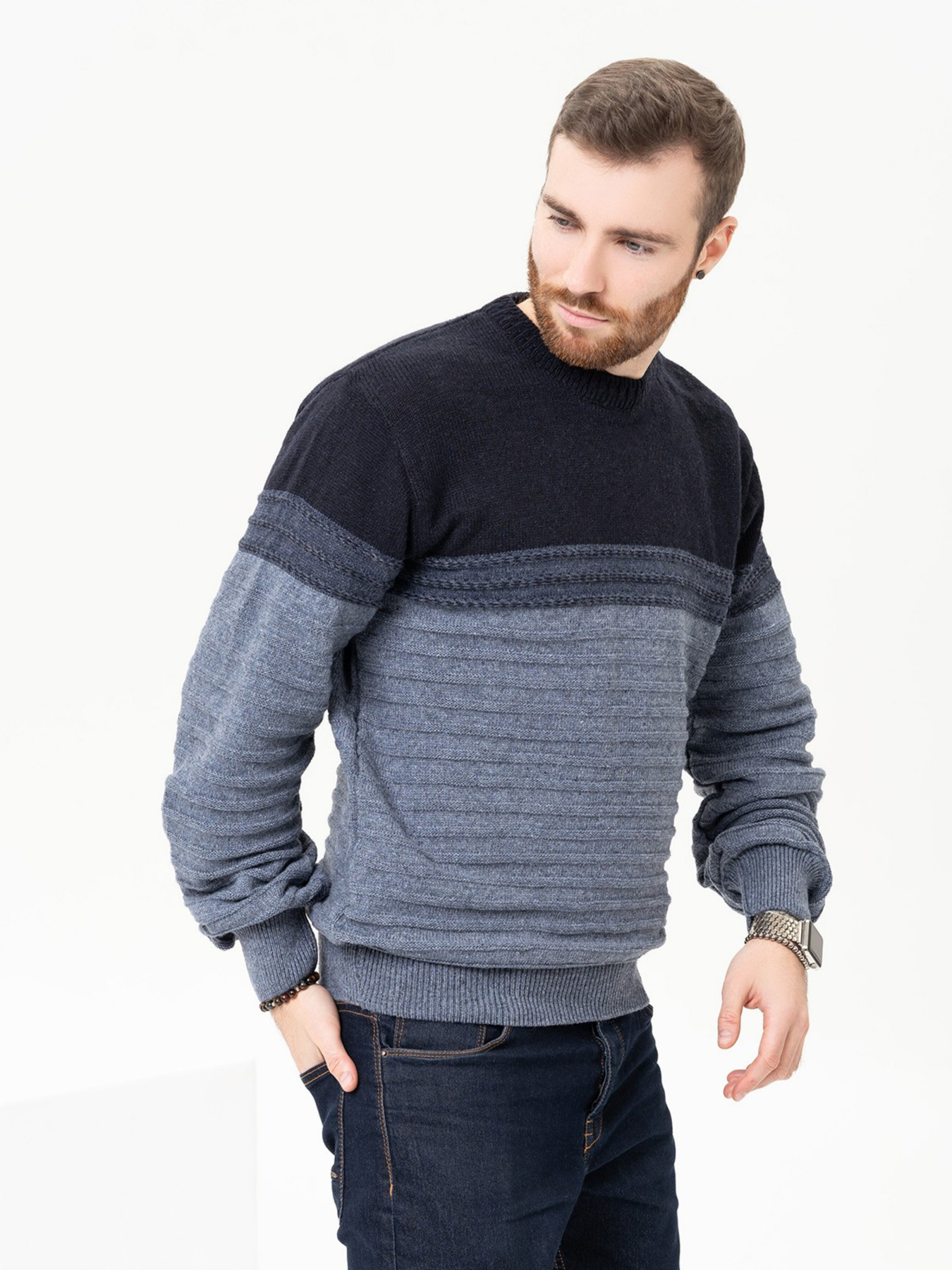 Джемпер ISSA Plus модель GN4-94_darkblue Джемпер ISSA Plus модель GN4-94_darkblue Фото