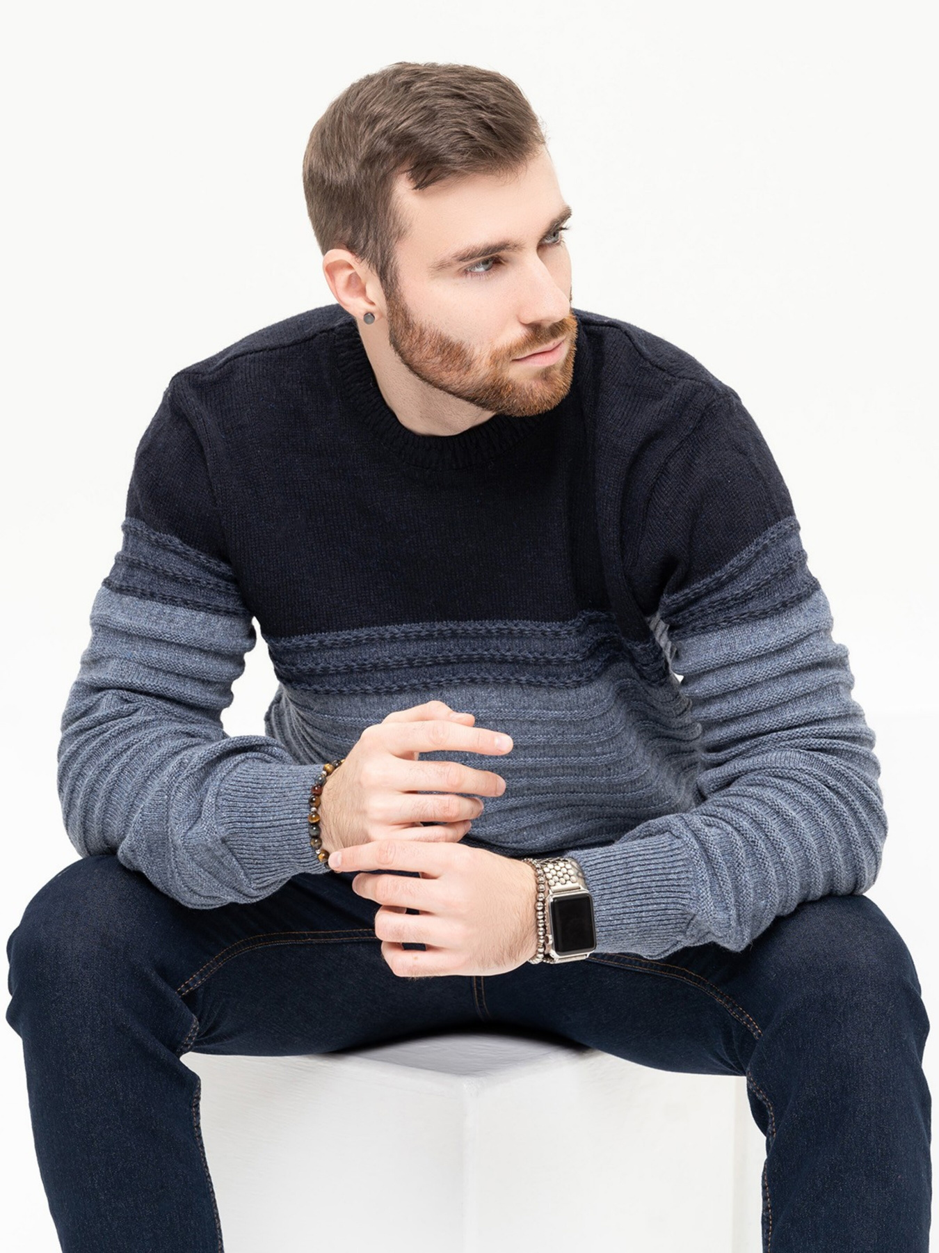 Джемпер ISSA Plus модель GN4-94_darkblue Джемпер ISSA Plus модель GN4-94_darkblue Фото