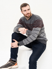 Джемпер ISSA Plus модель GN4-95_grey Фото