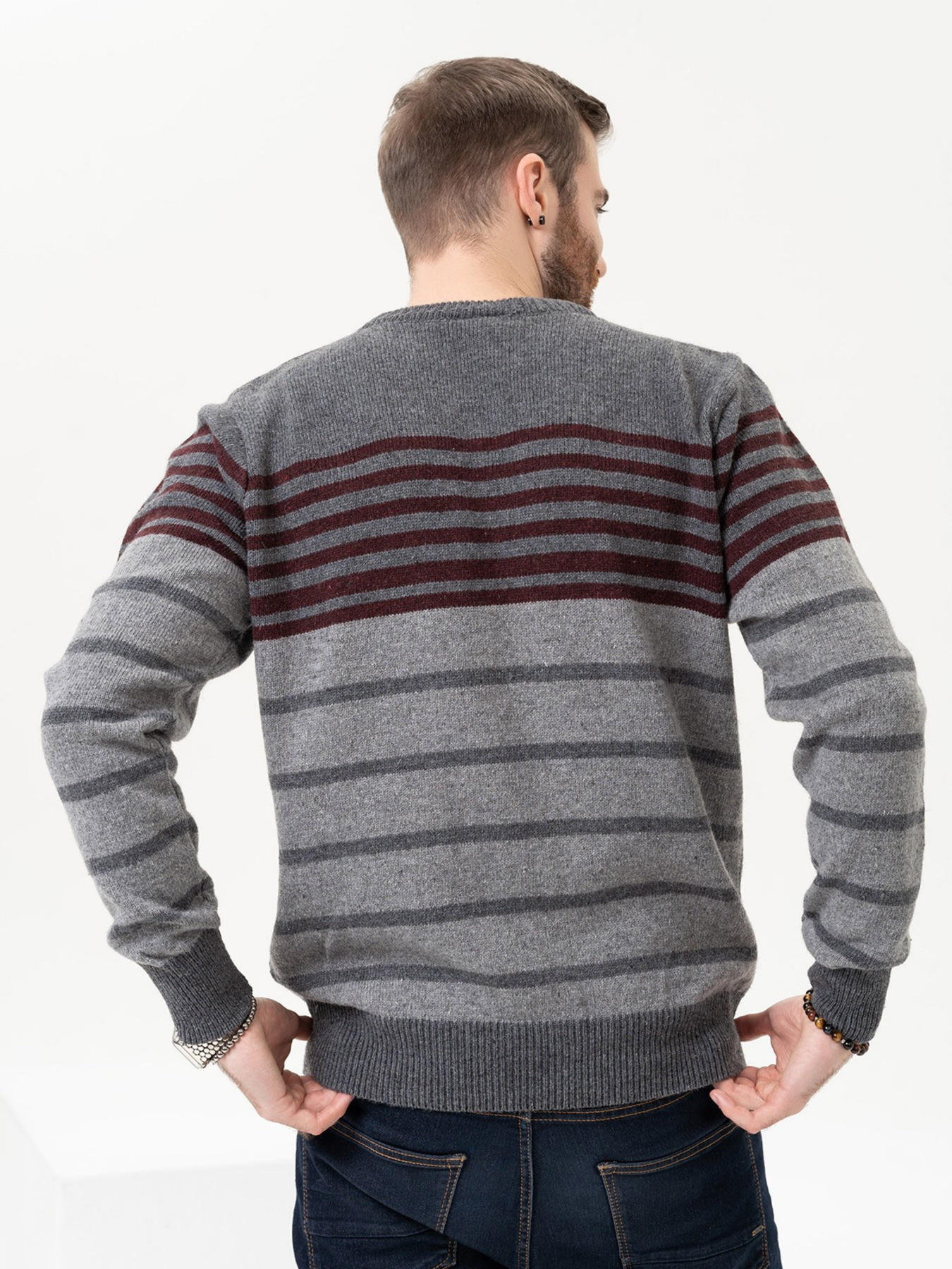 Джемпер ISSA Plus модель GN4-95_grey Джемпер ISSA Plus модель GN4-95_grey Фото