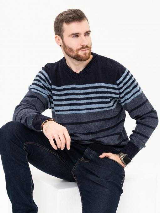 Джемпер ISSA Plus модель GN4-95_darkblue Фото