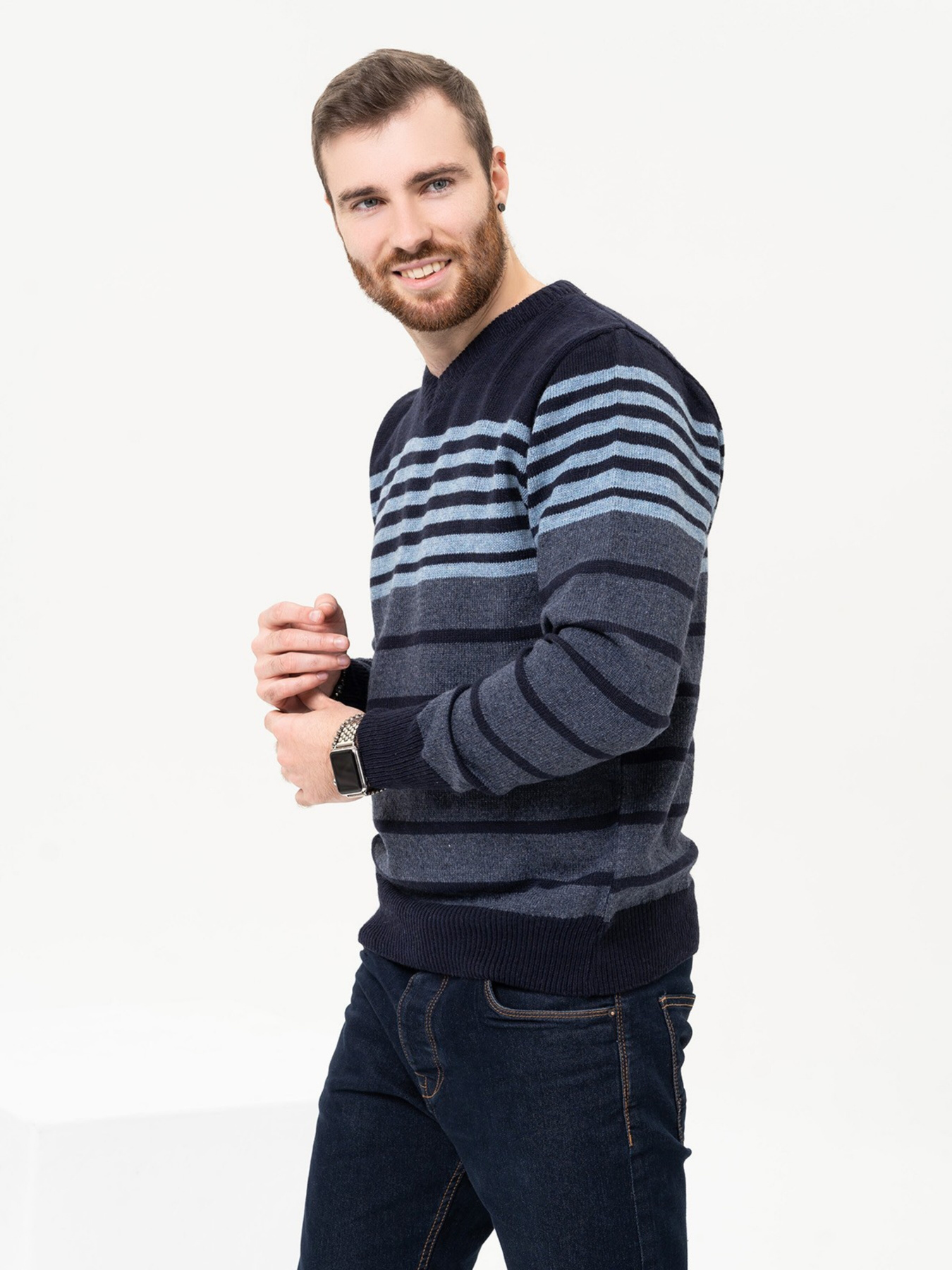 Джемпер ISSA Plus модель GN4-95_darkblue Джемпер ISSA Plus модель GN4-95_darkblue Фото