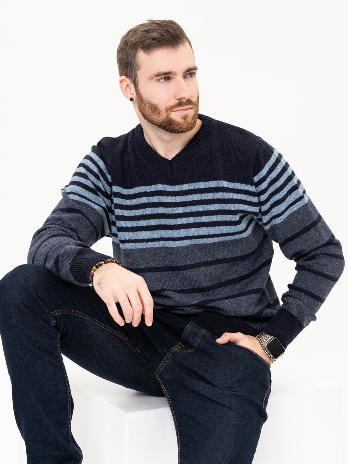 Джемпер ISSA Plus модель GN4-95_darkblue Джемпер ISSA Plus модель GN4-95_darkblue Фото