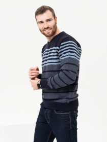 Джемпер ISSA Plus модель GN4-95_darkblue Джемпер ISSA Plus модель GN4-95_darkblue Фото