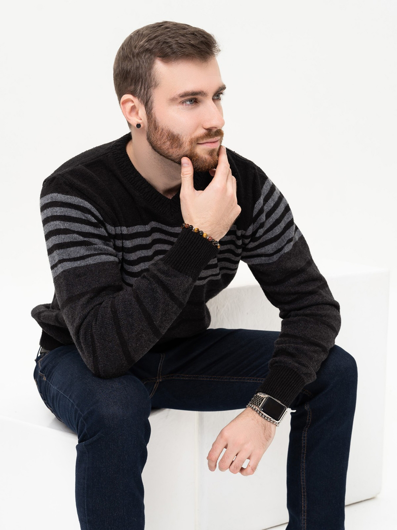 Джемпер ISSA Plus модель GN4-95_black Фото