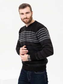 Джемпер ISSA Plus модель GN4-95_black Джемпер ISSA Plus модель GN4-95_black Фото