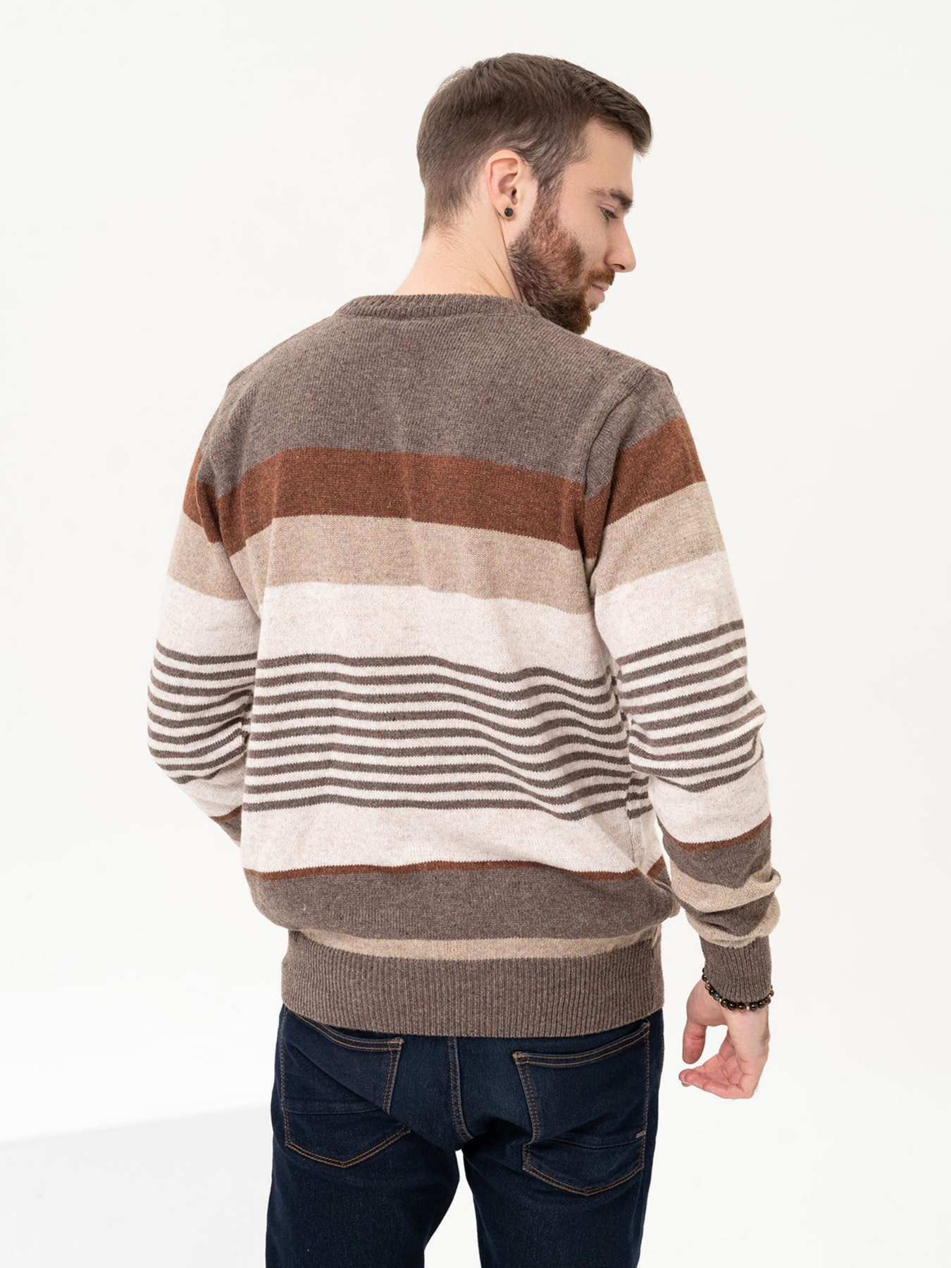 Джемпер ISSA Plus модель GN4-96_brown Джемпер ISSA Plus модель GN4-96_brown Фото