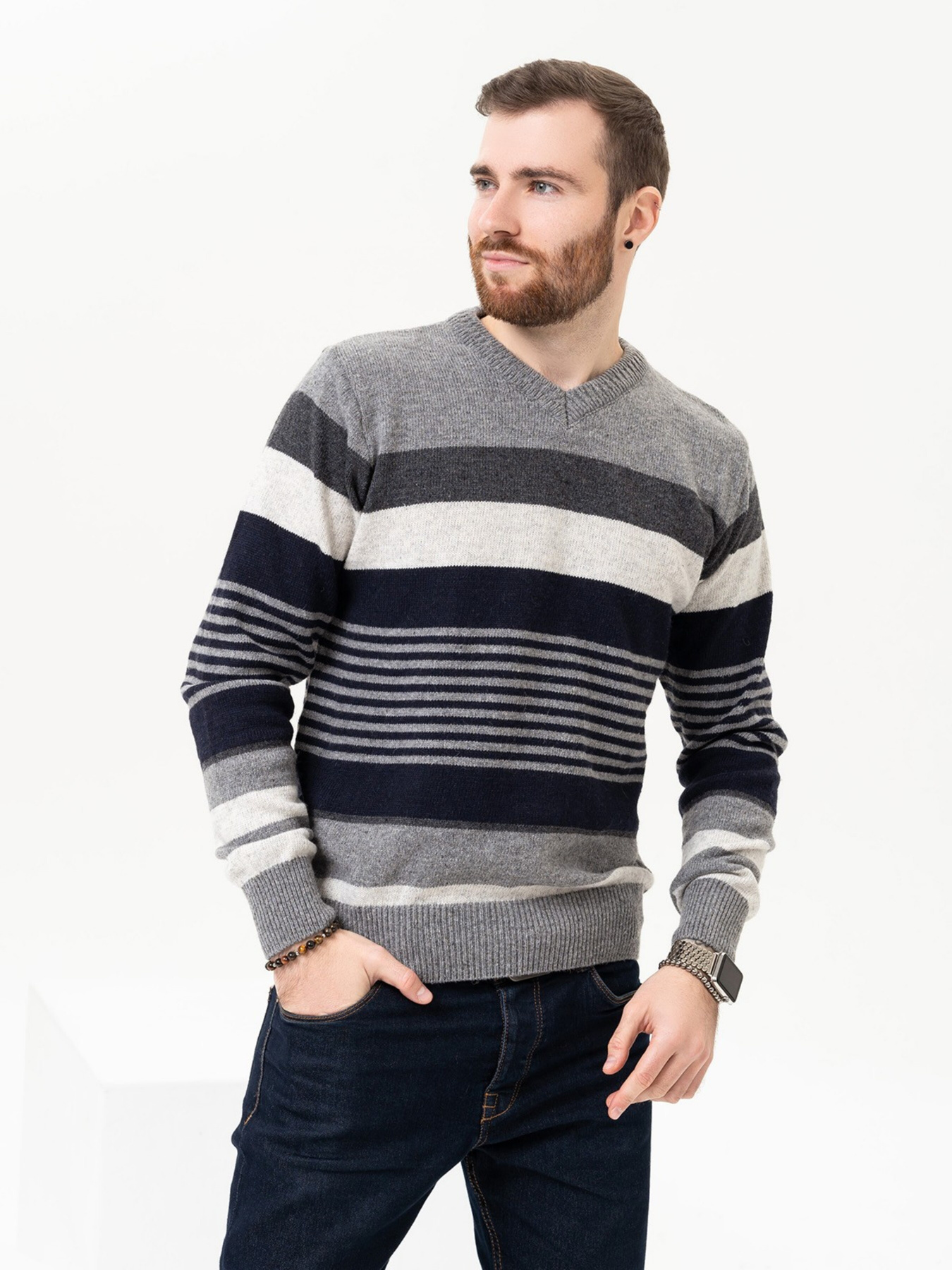 Джемпер ISSA Plus модель GN4-96_grey Джемпер ISSA Plus модель GN4-96_grey Фото