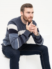 Джемпер ISSA Plus модель GN4-96_blue Фото