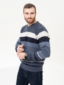 Джемпер ISSA Plus модель GN4-96_blue Джемпер ISSA Plus модель GN4-96_blue Фото