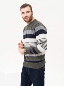 Джемпер ISSA Plus модель GN4-96_khaki Джемпер ISSA Plus модель GN4-96_khaki Фото