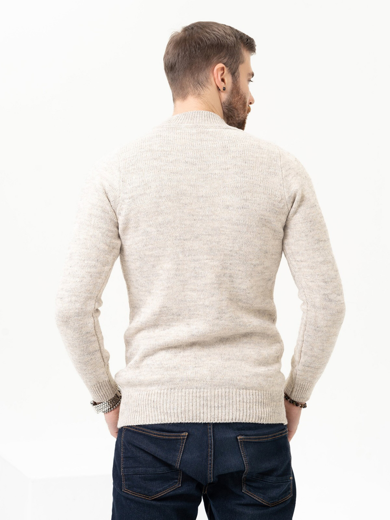 Джемпер ISSA Plus модель GN4-97_beige Фото