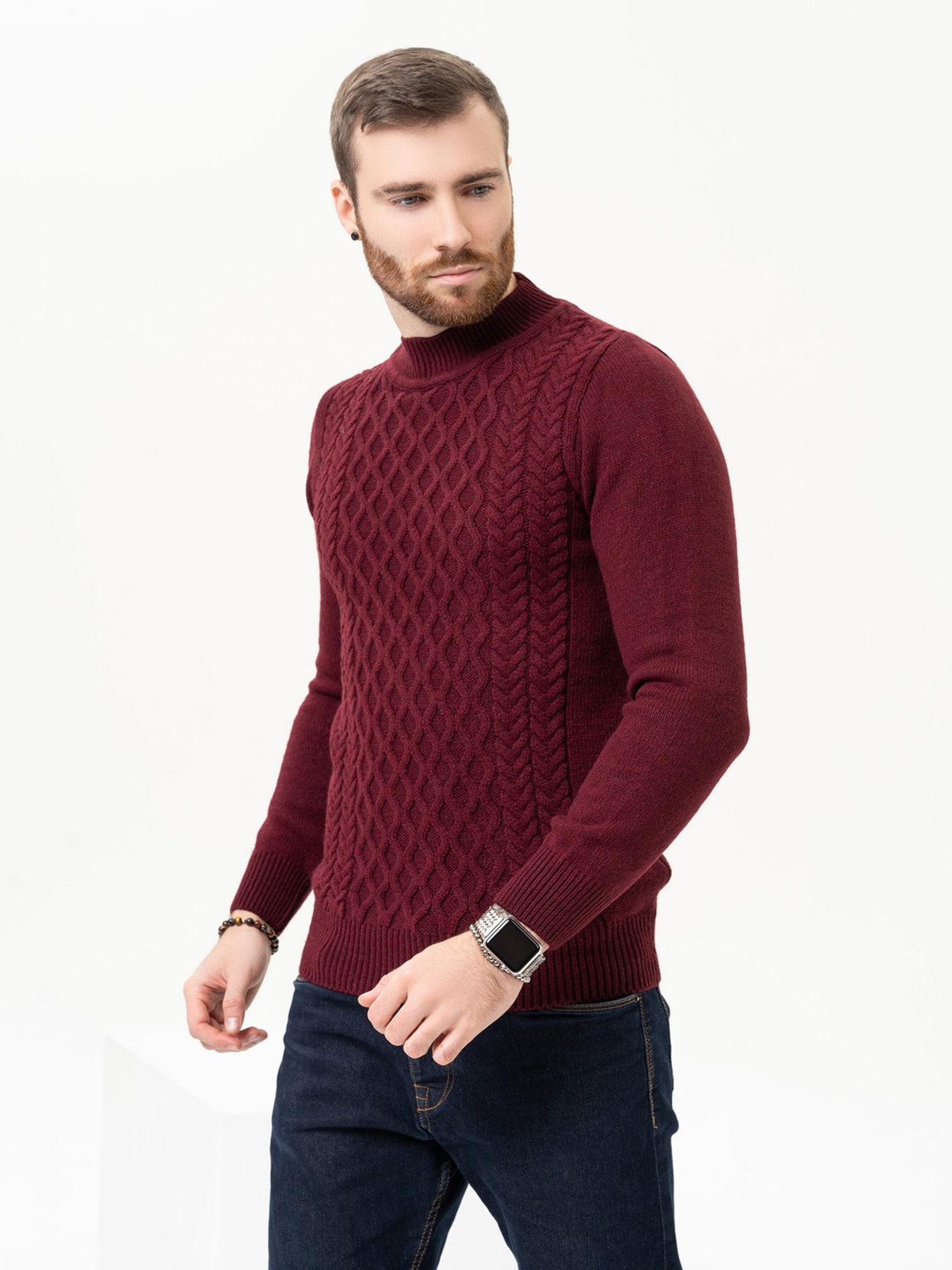 Джемпер ISSA Plus модель GN4-97_burgundy Джемпер ISSA Plus модель GN4-97_burgundy Фото