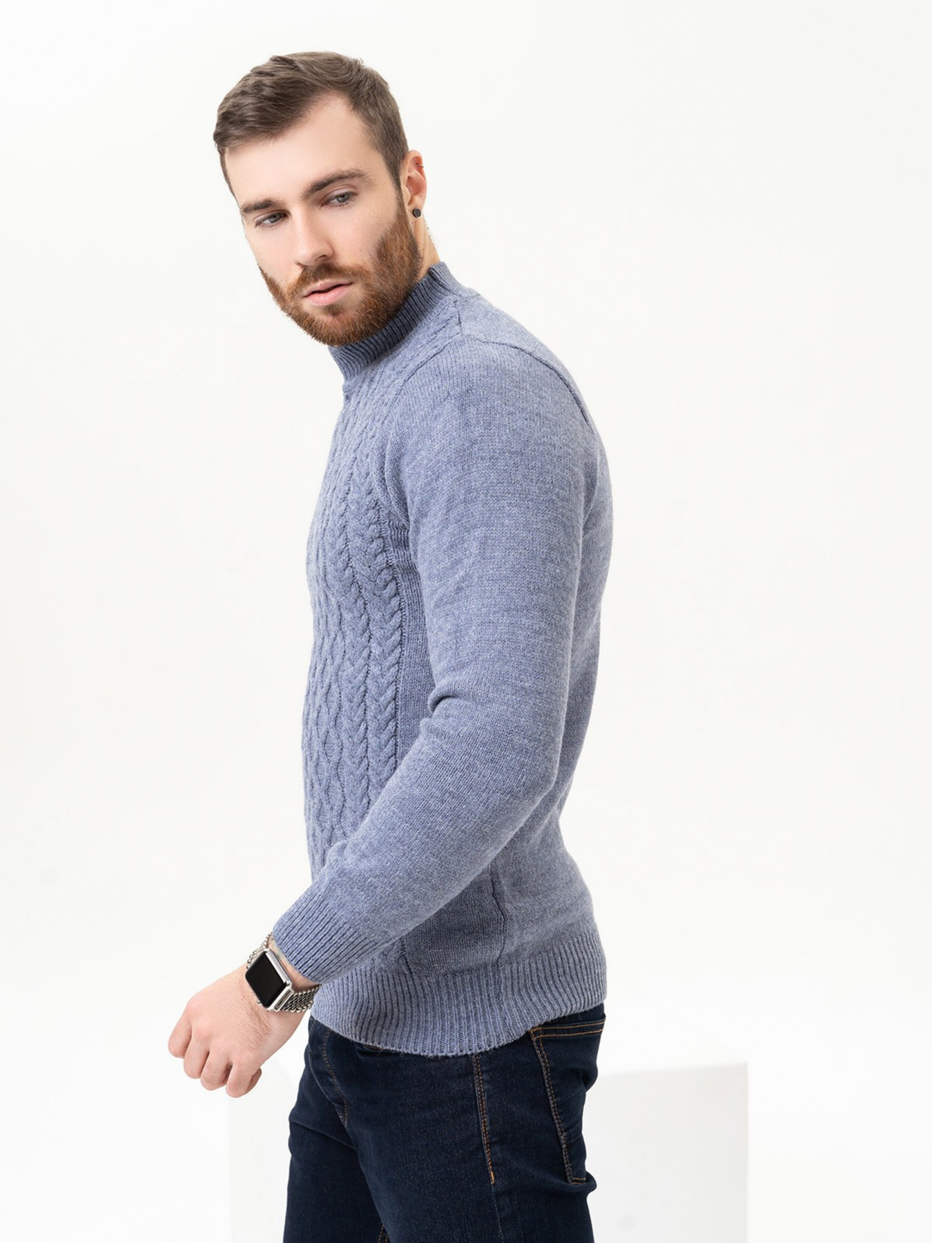 Джемпер ISSA Plus модель GN4-97_lightblue Фото