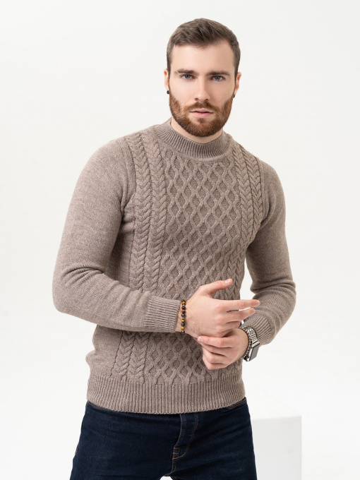 Джемпер ISSA Plus модель GN4-97_brown Фото