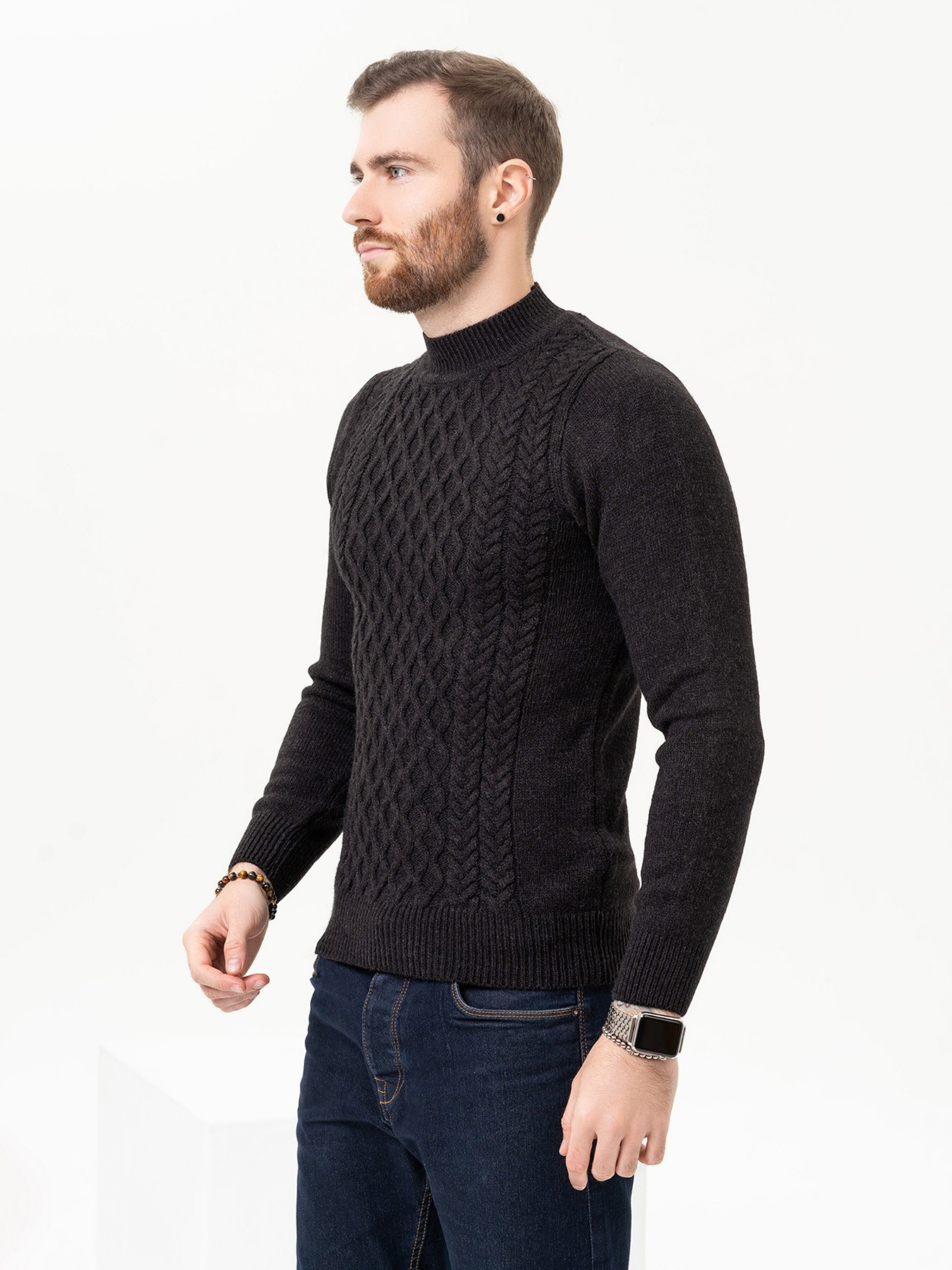 Джемпер ISSA Plus модель GN4-97_black Фото