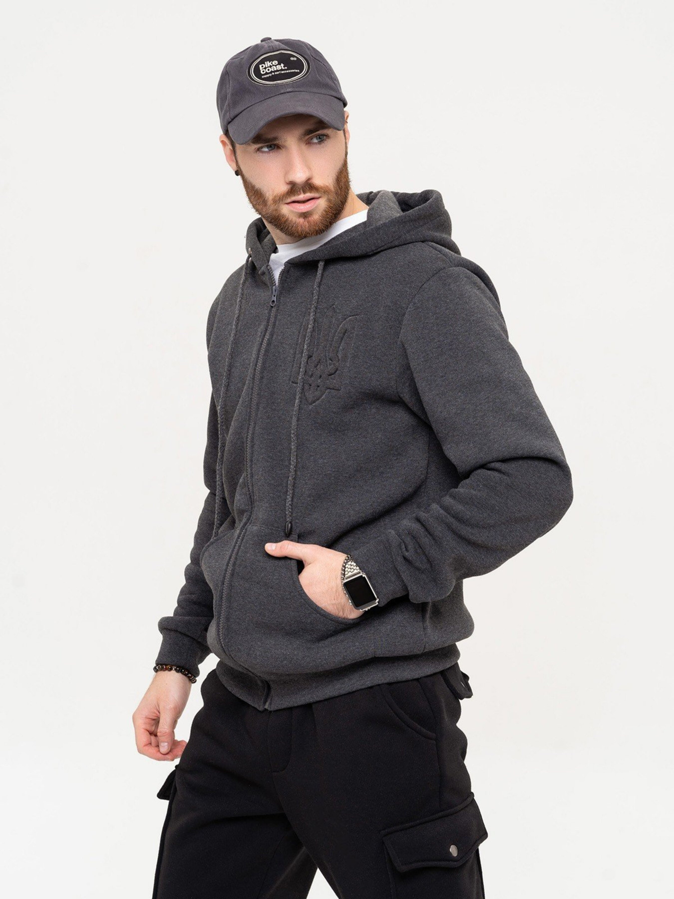 Кофта ISSA Plus модель GN-505_darkgray Фото