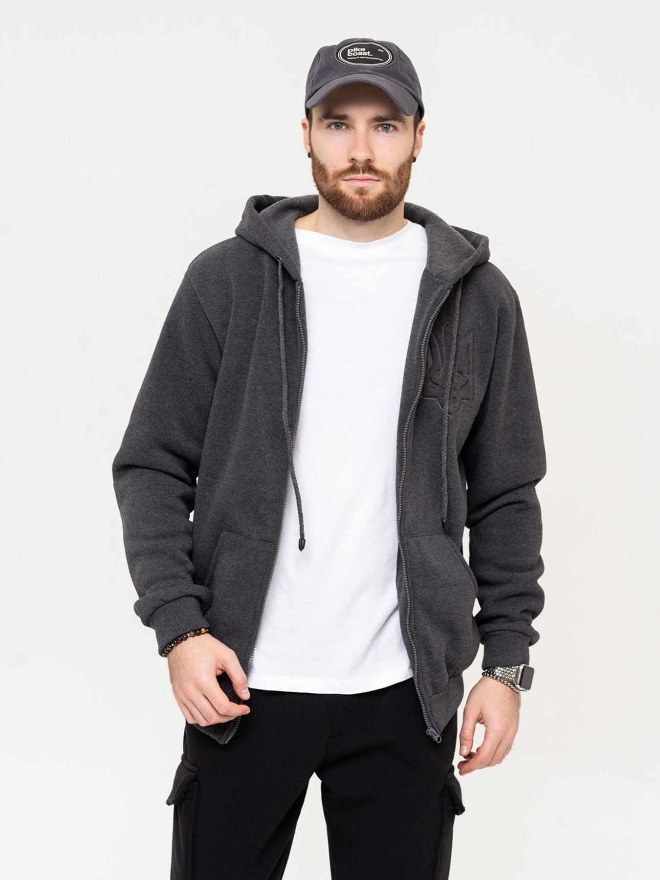 Кофта ISSA Plus модель GN-505_darkgray Кофта ISSA Plus модель GN-505_darkgray Фото