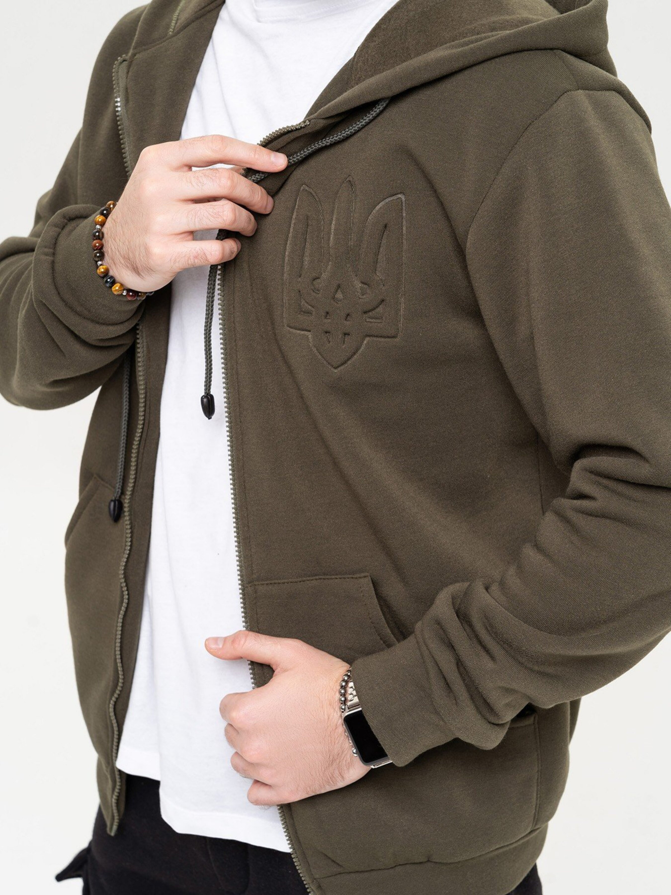 Кофта ISSA Plus модель GN-506_khaki Фото