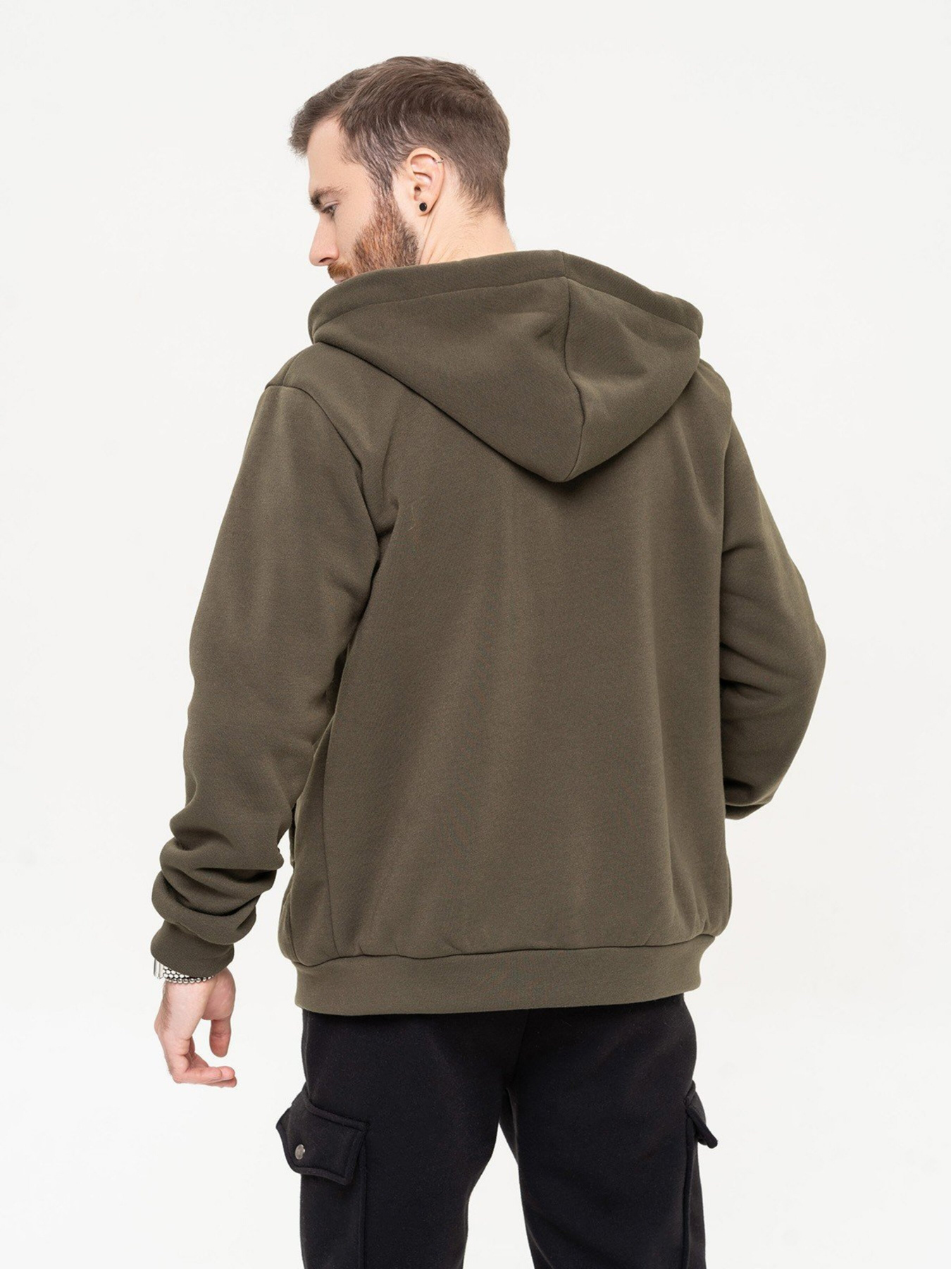 Кофта ISSA Plus модель GN-506_khaki Кофта ISSA Plus модель GN-506_khaki Фото