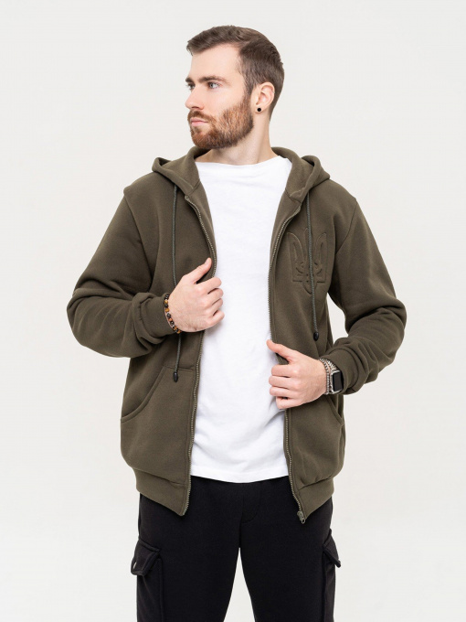 Кофта ISSA Plus модель GN-506_khaki Фото