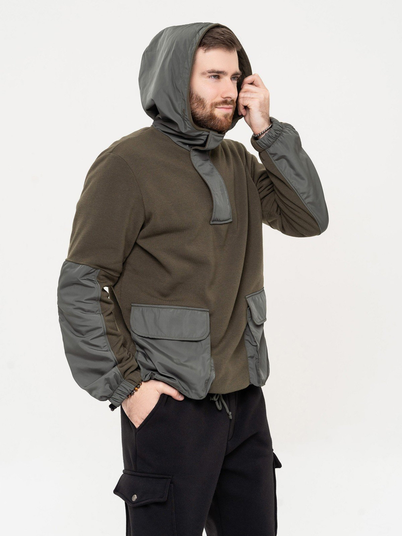 Кофта ISSA Plus модель GN-508_khaki Фото