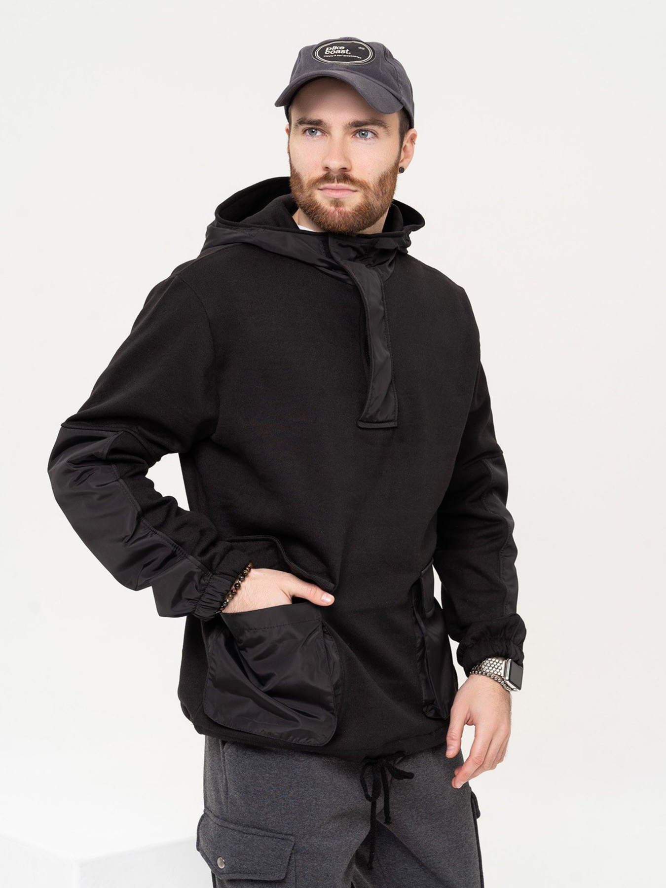 Кофта ISSA Plus модель GN-508_black Кофта ISSA Plus модель GN-508_black Фото