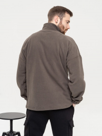 Кофта ISSA Plus модель GN-510_khaki Кофта ISSA Plus модель GN-510_khaki Фото