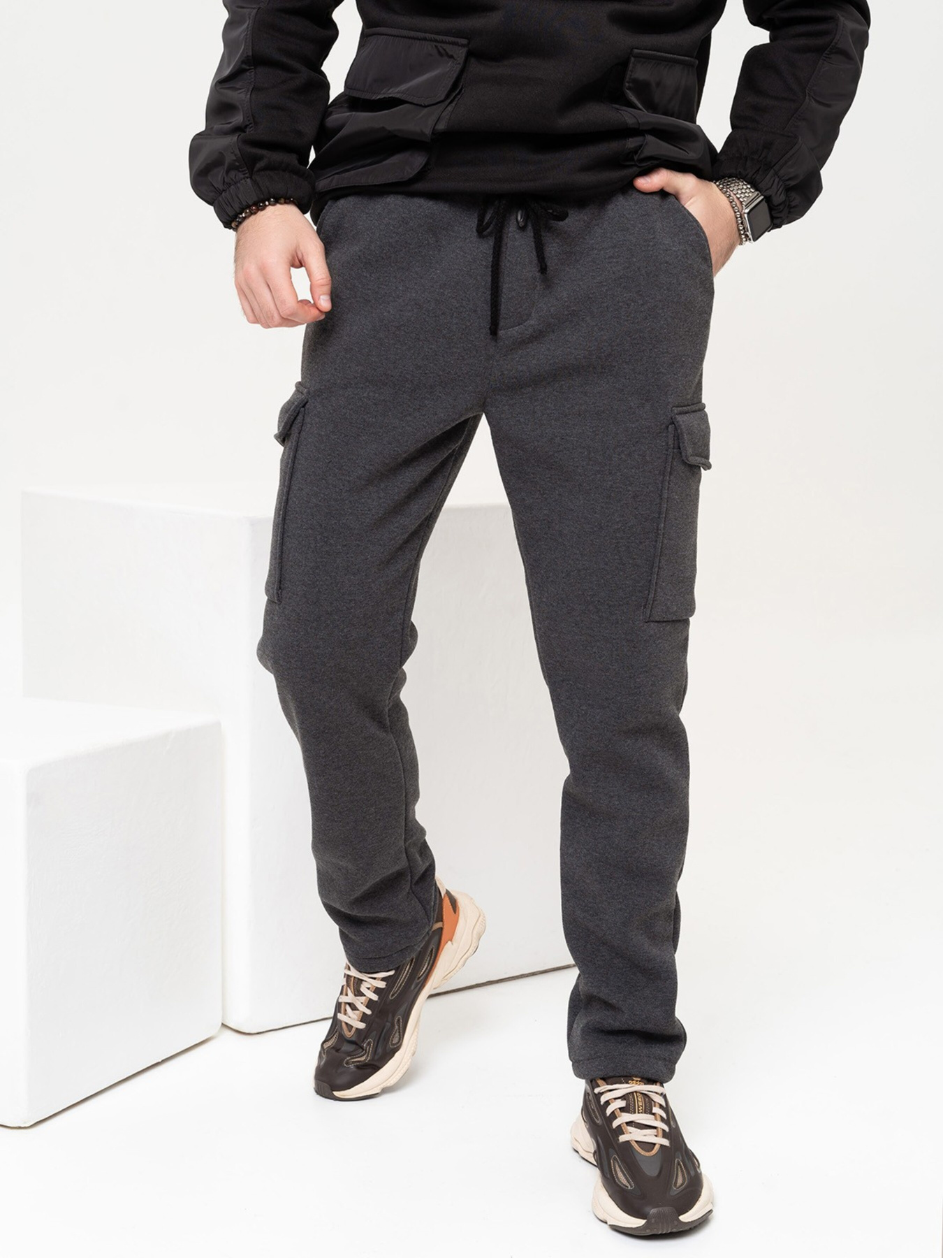 Штаны спортивные ISSA Plus модель GN-512_darkgray Фото