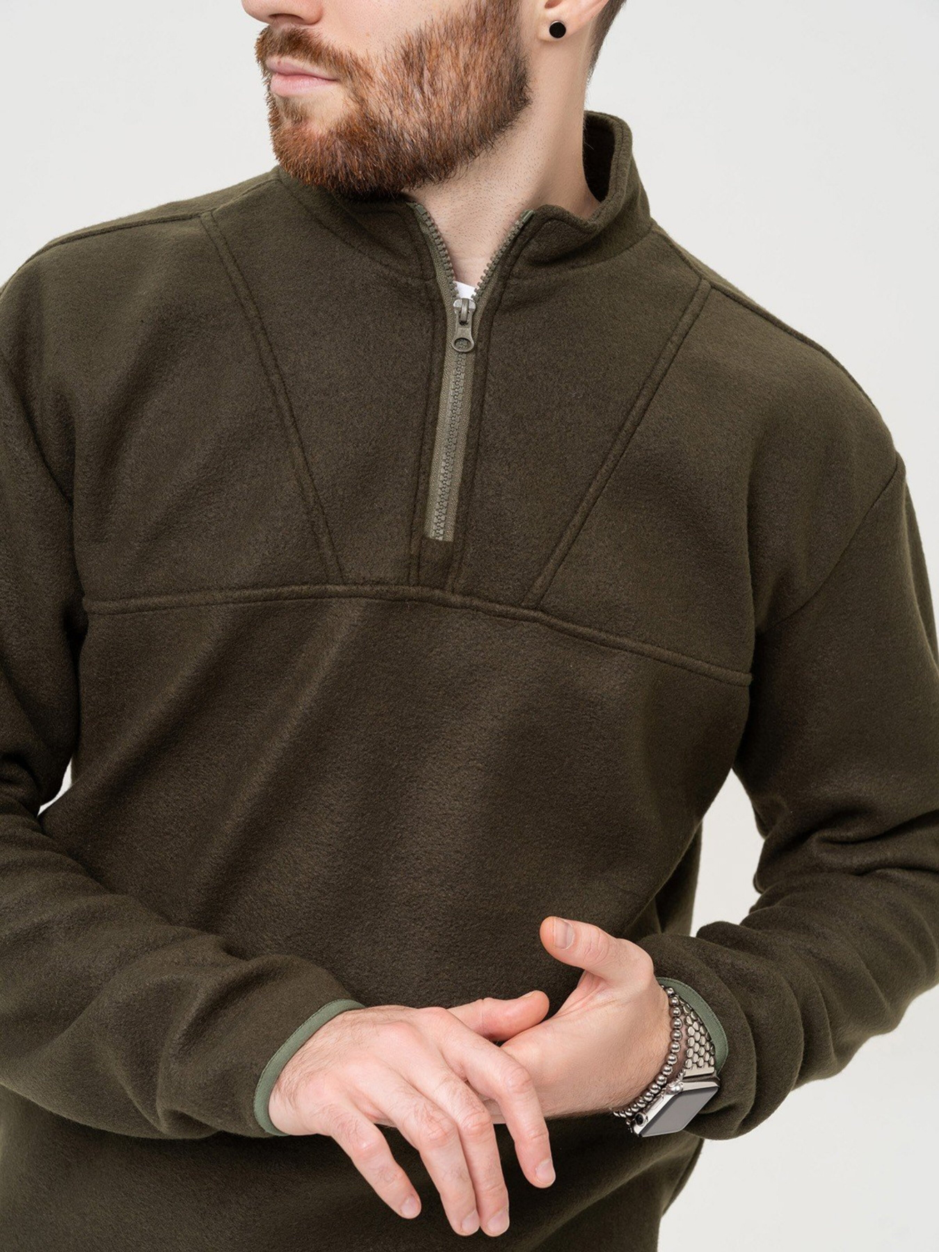 Кофта ISSA Plus модель GN-513_khaki Фото