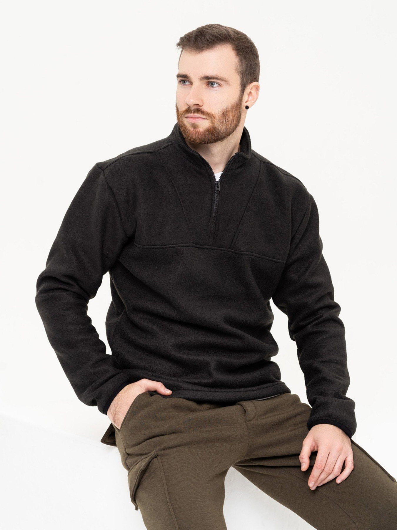 Кофта ISSA Plus модель GN-513_black Кофта ISSA Plus модель GN-513_black Фото