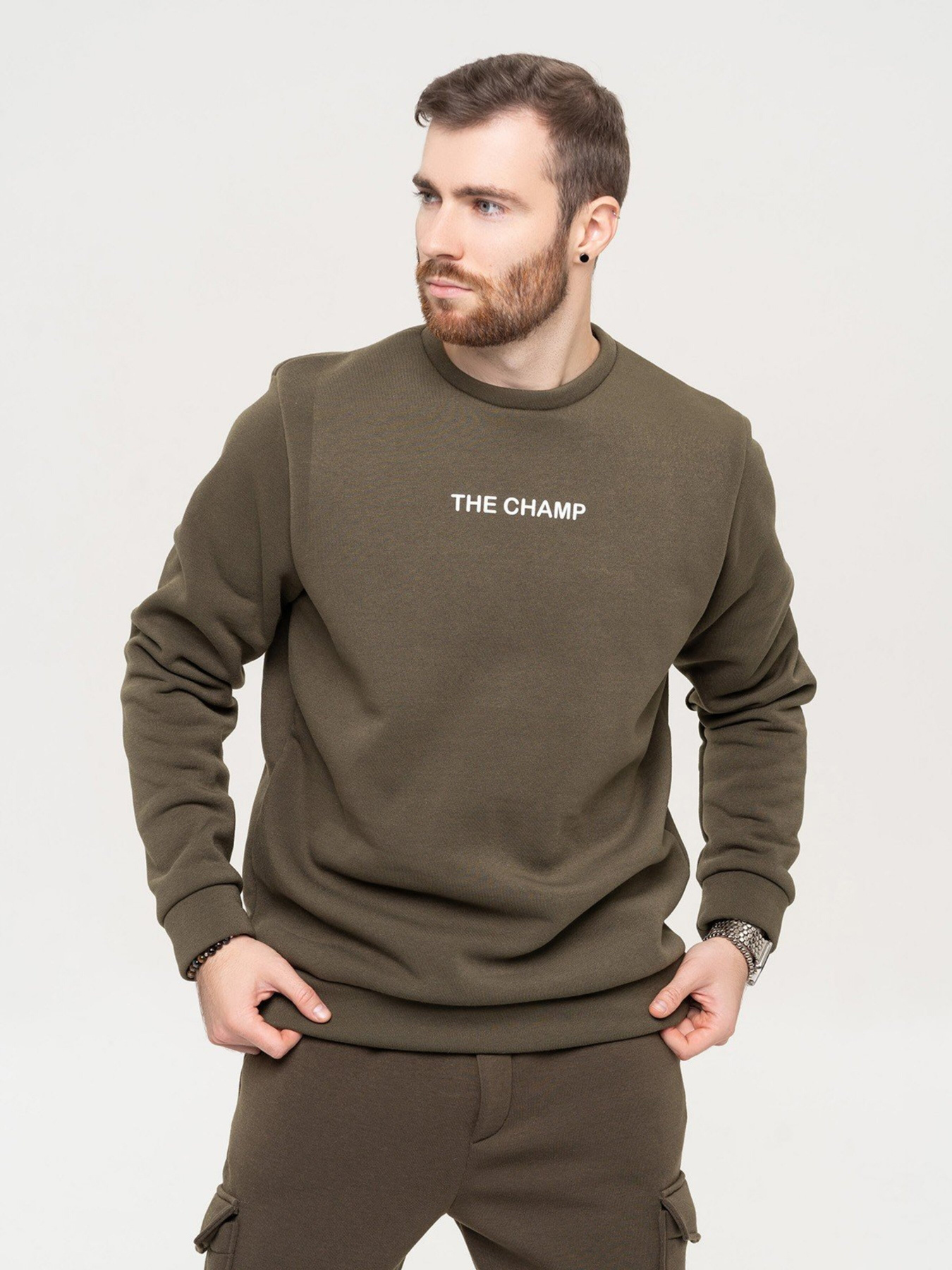 Свитшот ISSA Plus модель GN-514_khaki Фото