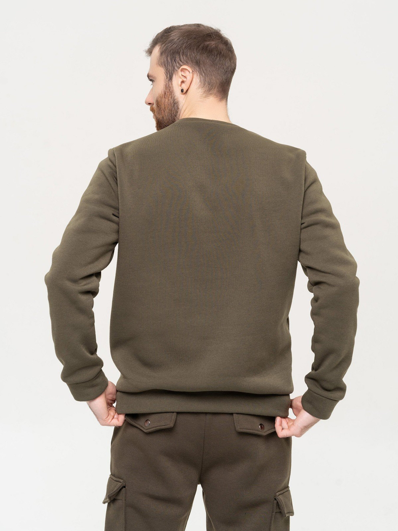 Свитшот ISSA Plus модель GN-514_khaki Свитшот ISSA Plus модель GN-514_khaki Фото