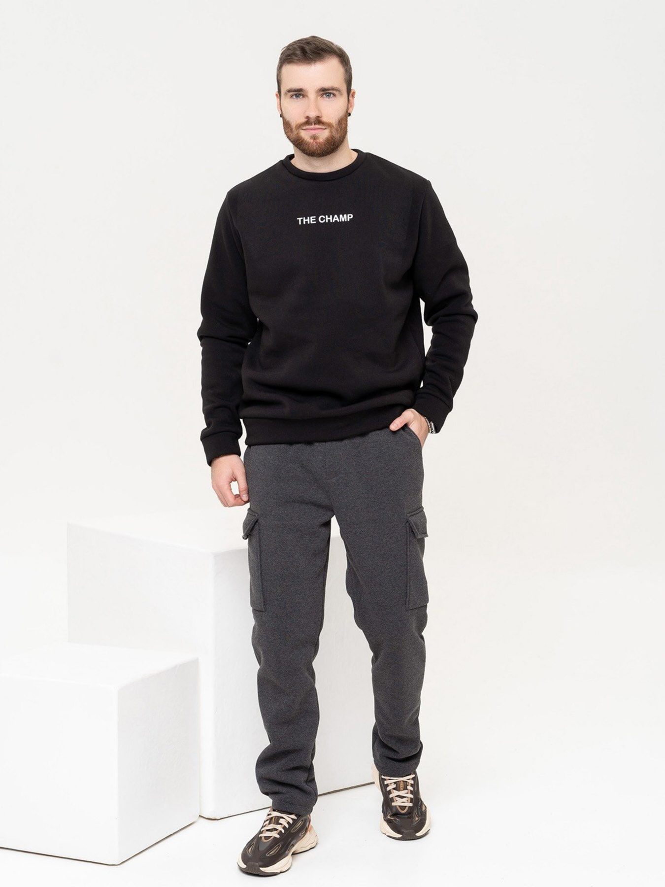 Свитшот ISSA Plus модель GN-514_black Фото