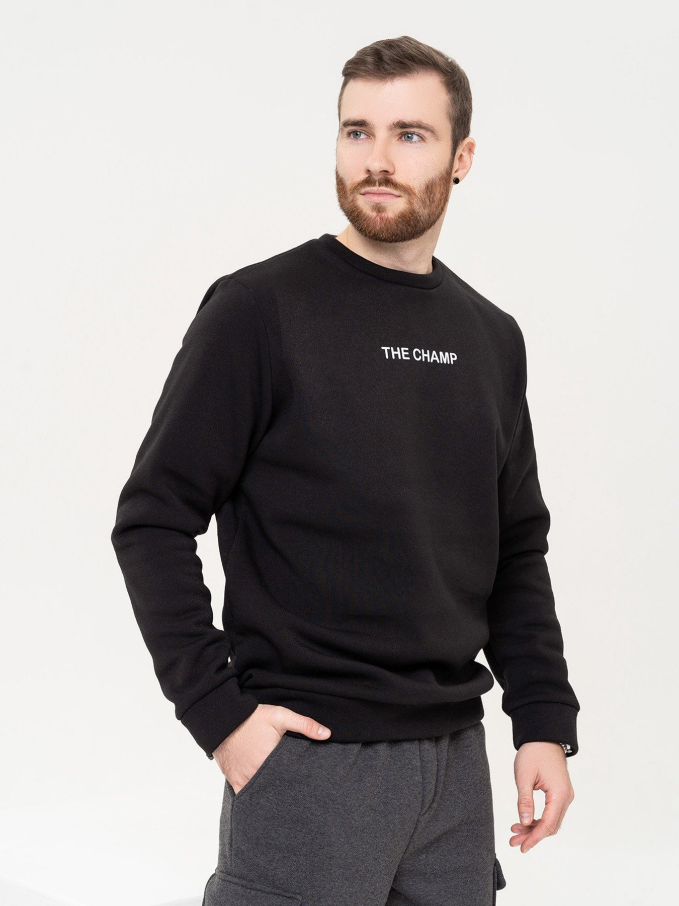 Світшот ISSA Plus модель GN-514_black Світшот ISSA Plus модель GN-514_black Фото