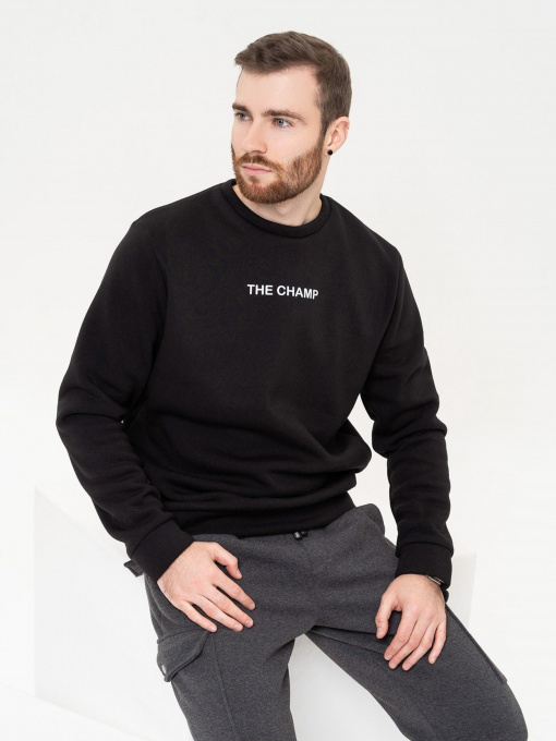 Світшот ISSA Plus модель GN-514_black Фото