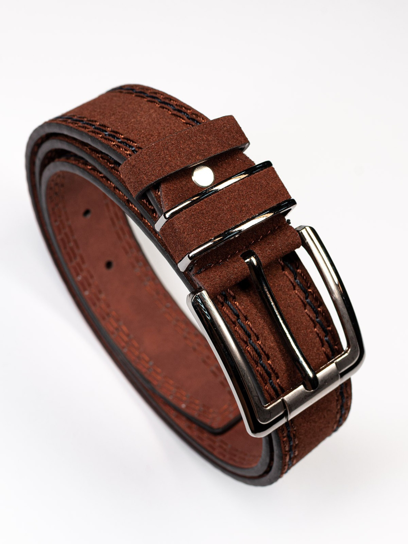 Ремень ISSA Plus модель R1-59_darkbrown Фото