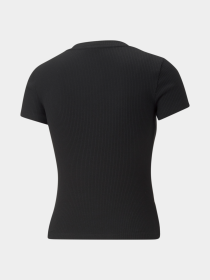 Футболка PUMA Classics Ribbed Slim Tee модель 535689 Фото