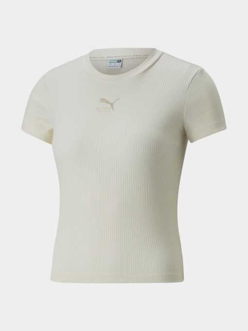 Футболка PUMA Classics Ribbed Slim Tee модель 535689 Фото