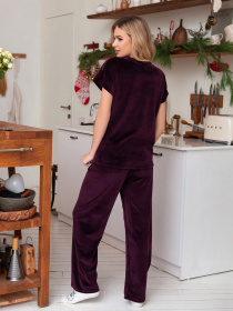 Пижама ISSA Plus модель 13667_burgundy Фото