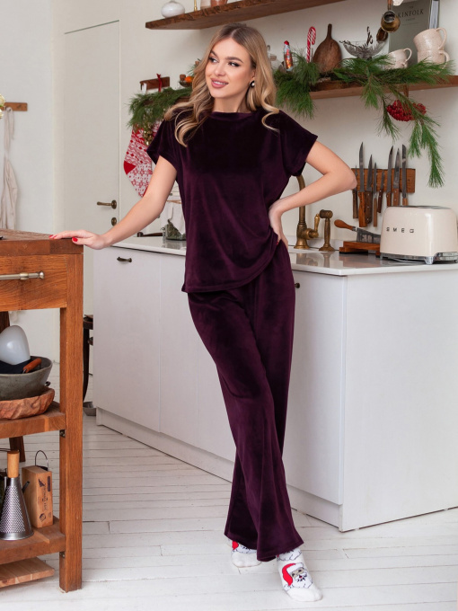 Піжама ISSA Plus Модель 13667_burgundy Фото