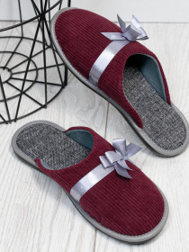 Капці ISSA Plus модель OB3-17_burgundy Капці ISSA Plus модель OB3-17_burgundy Фото