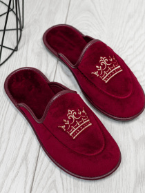 Тапки ISSA Plus модель OB3-18_burgundy Фото